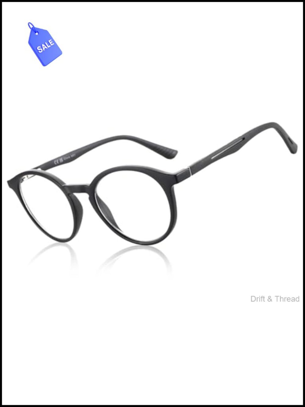 Round Blue Light Reading Glasses Unisex Spring Hinge Anti-Slip Computer